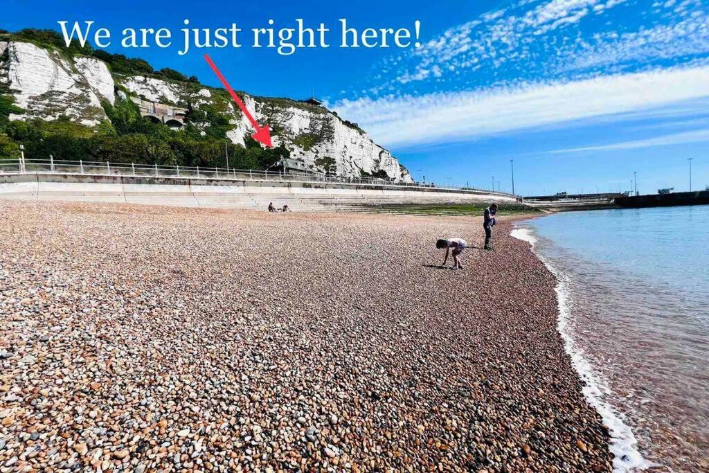 Flat 4 Marine Parade House, 1 East Cliff- Next To Dover Port, White Cliffs, Beach, Castle 외부 사진
